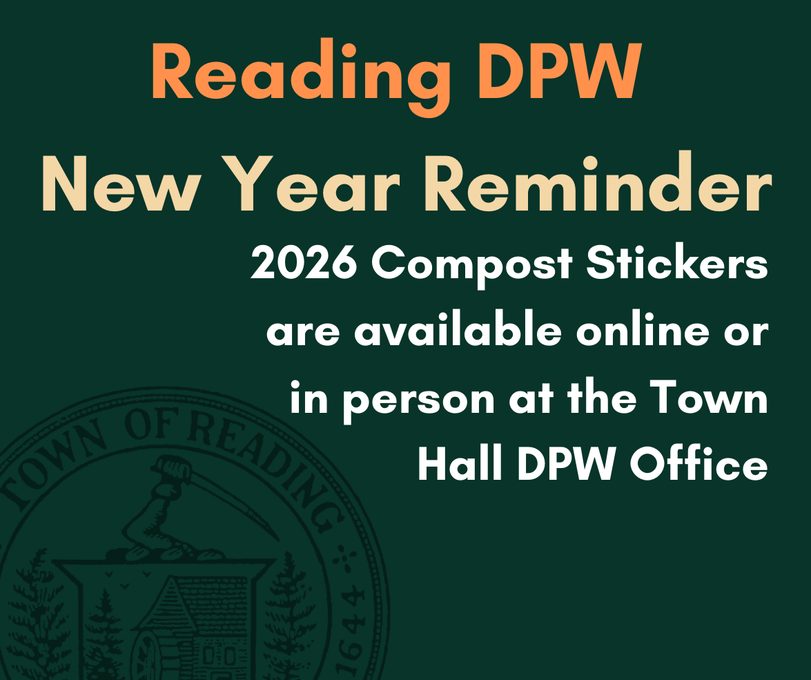 2026 compost stickers required for use of Reading Compost Center