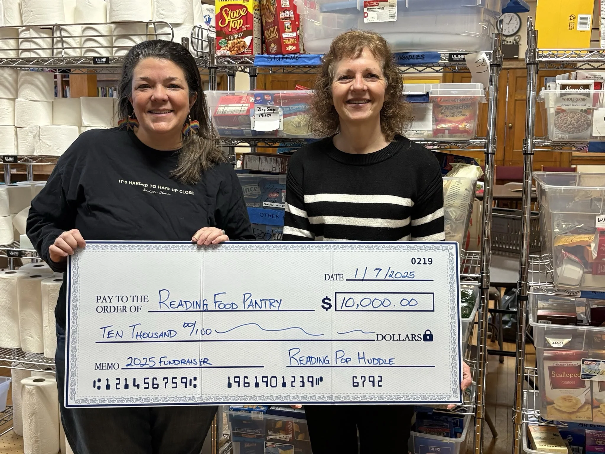 Small donations, big impacts: POP Huddle raises $10K for Reading Food Pantry
