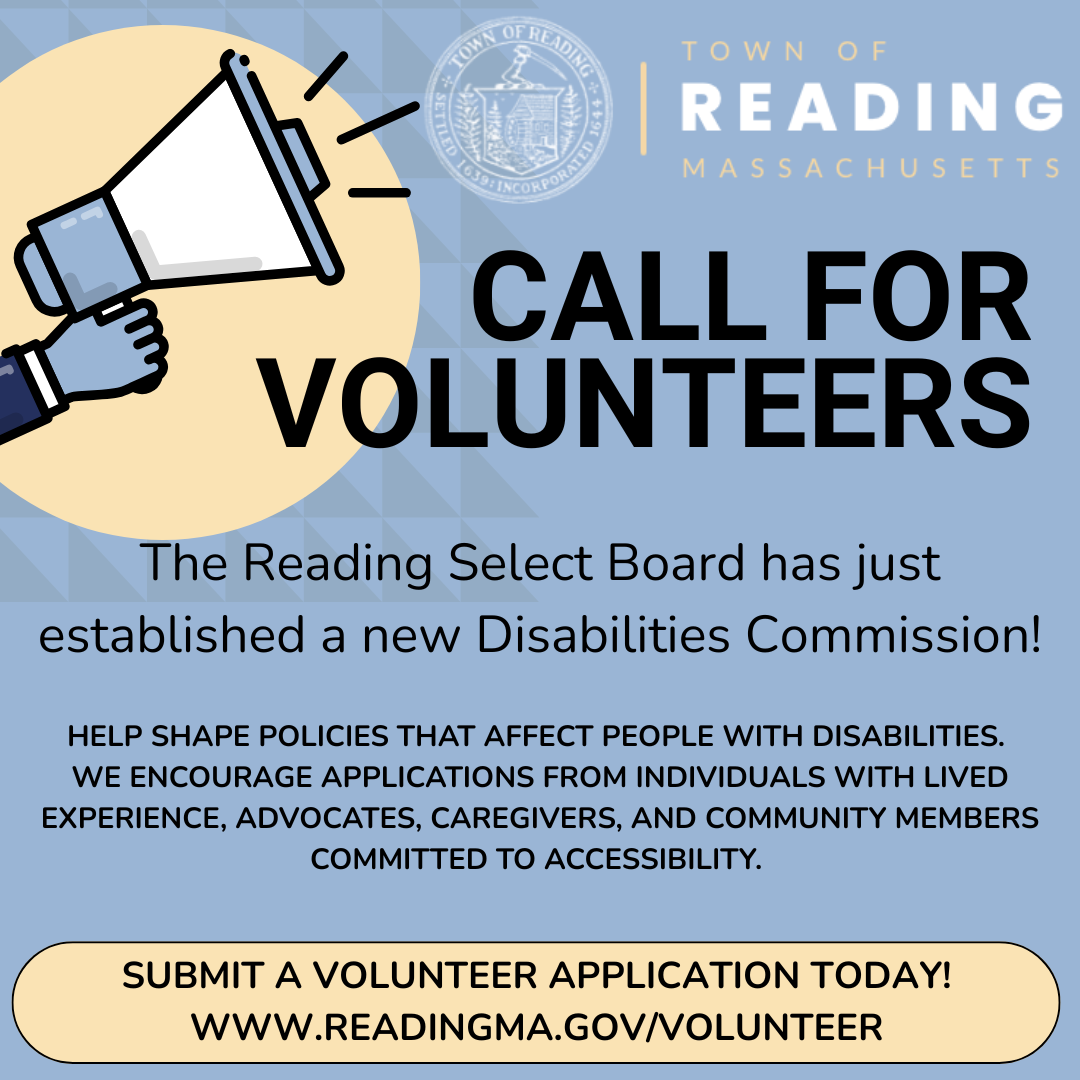 Reading Select Board establishes new Disabilities Commission, seeks volunteers