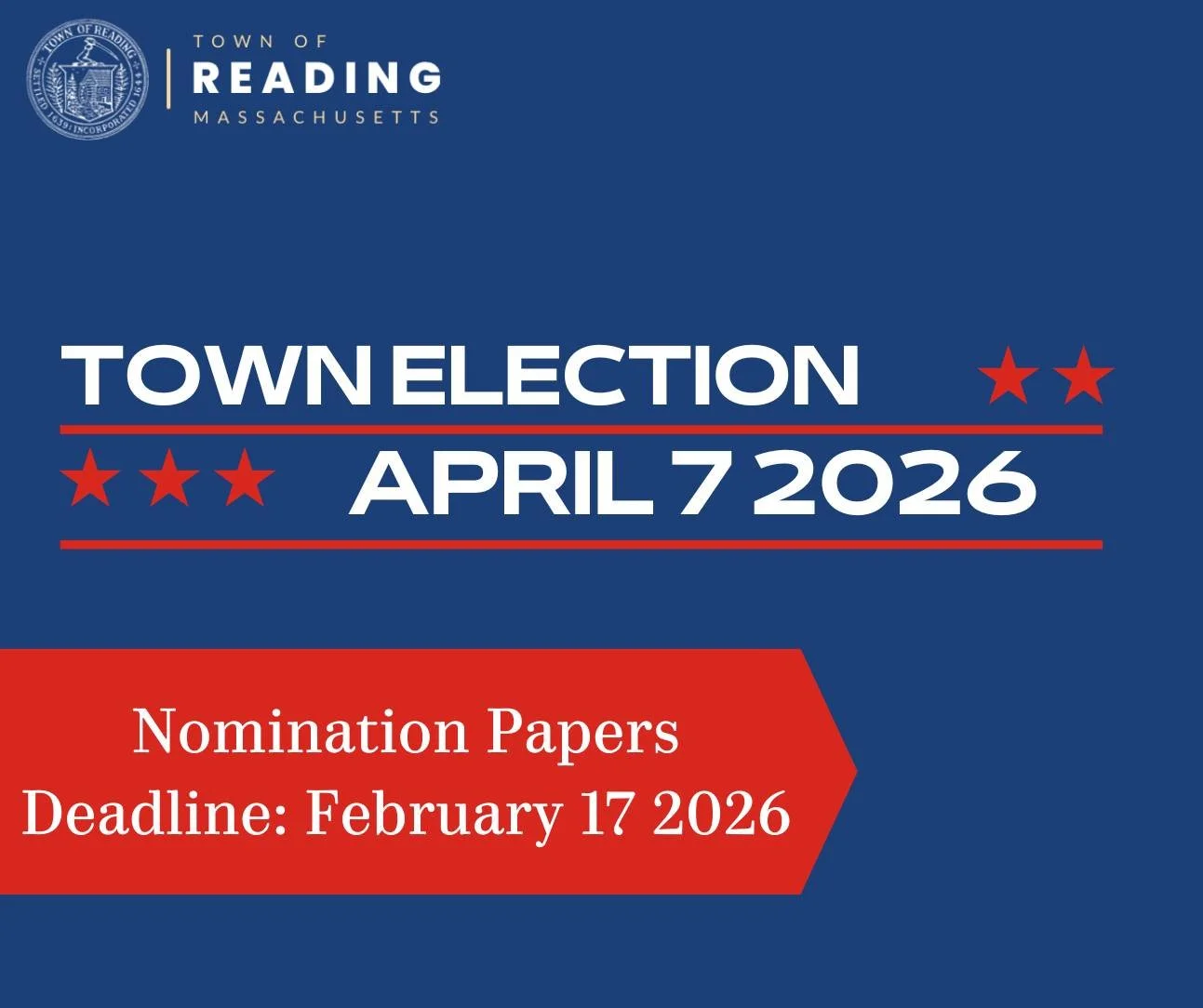 Nomination papers due February 17 for upcoming Reading local election