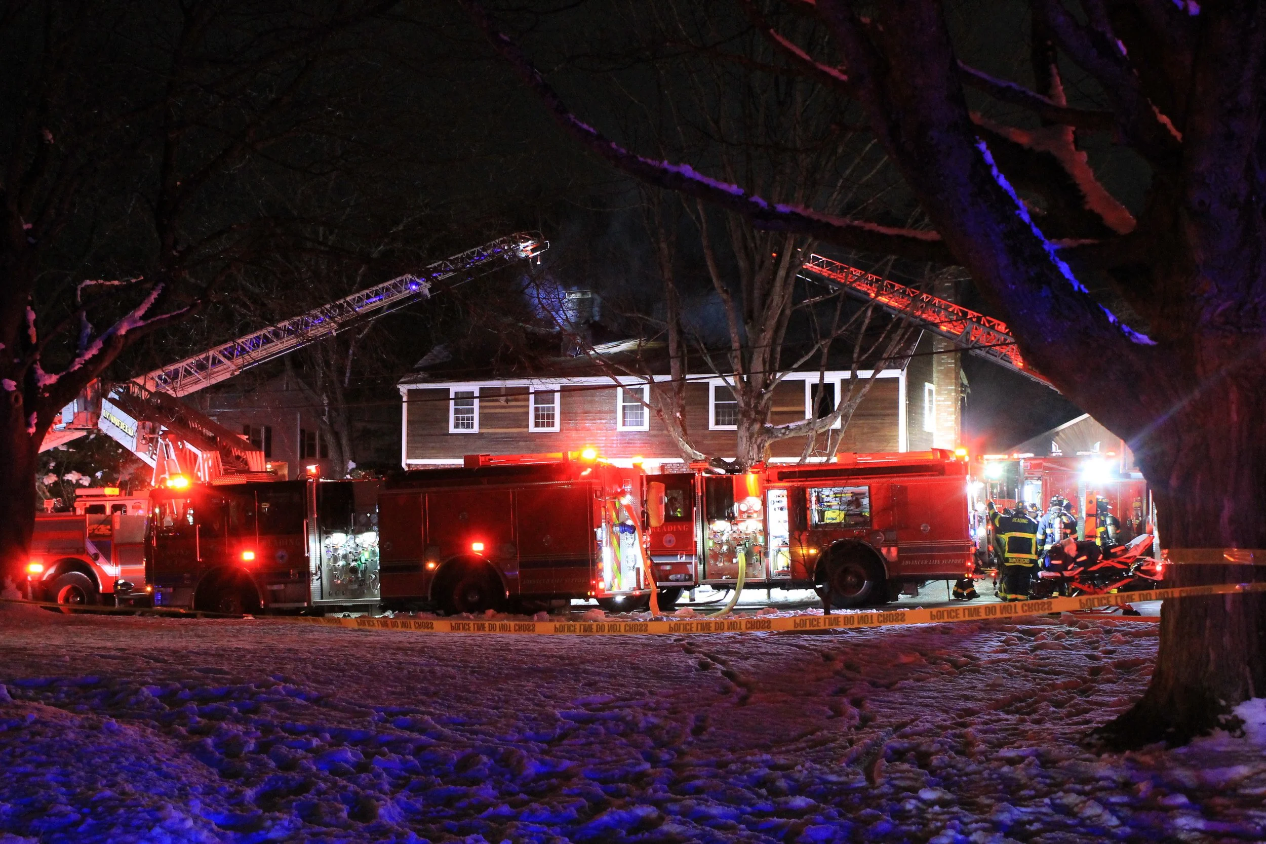 Firefighters battle three-alarm blaze on James Street