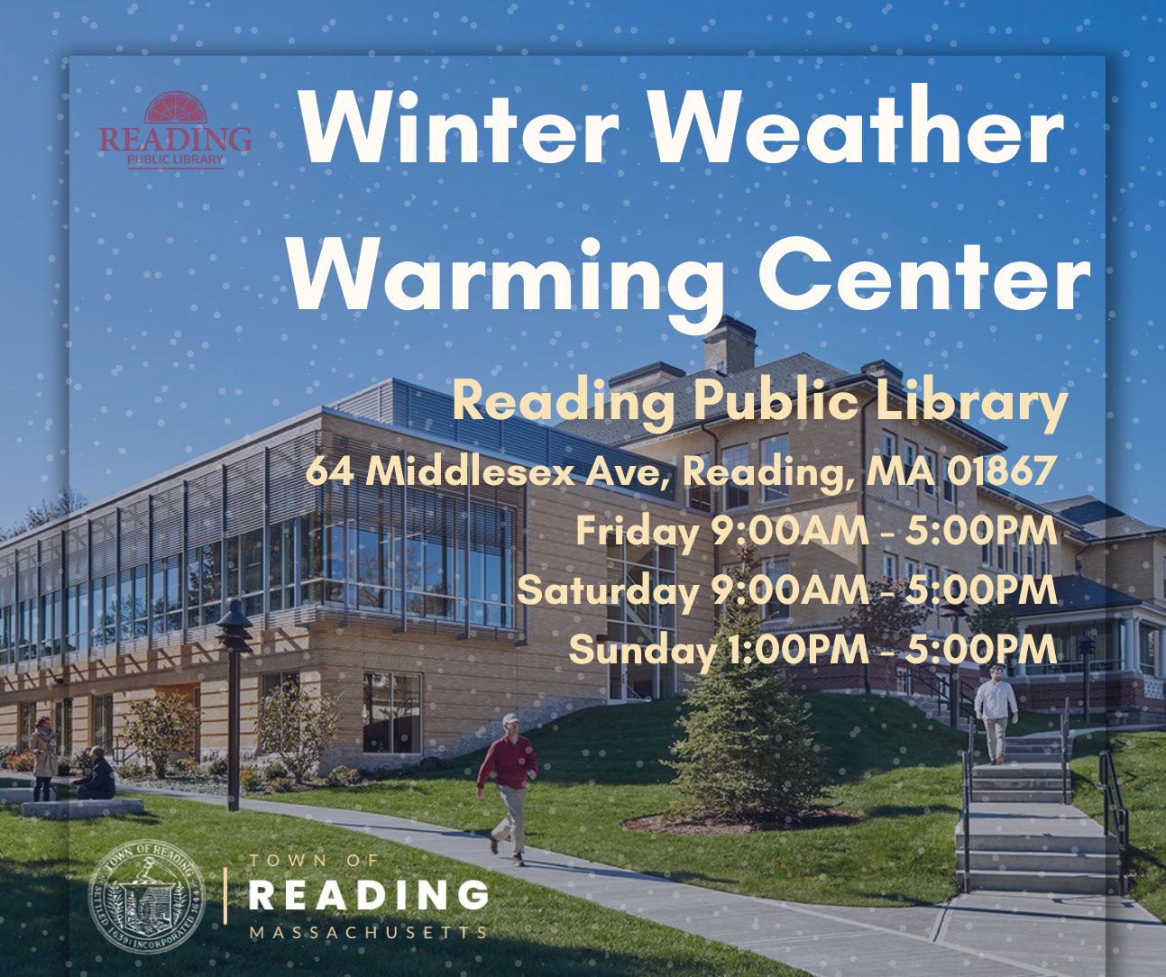 Reading Public Library to serve as warming center during extreme cold this weekend