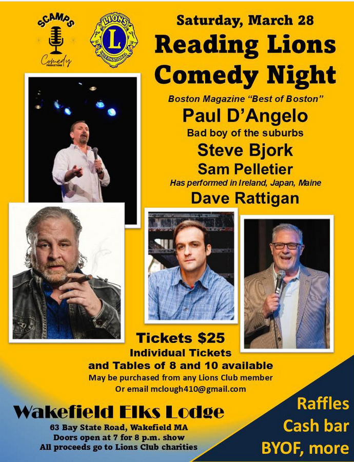 Laughter’s the mane attraction at the Reading Lions Comedy Night