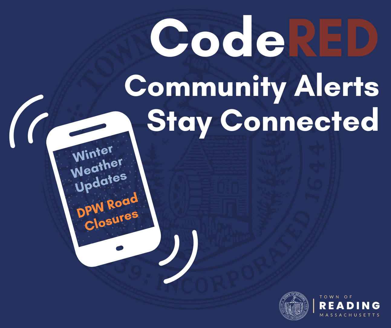 Sign up for CodeRED to receive emergency alerts in Reading