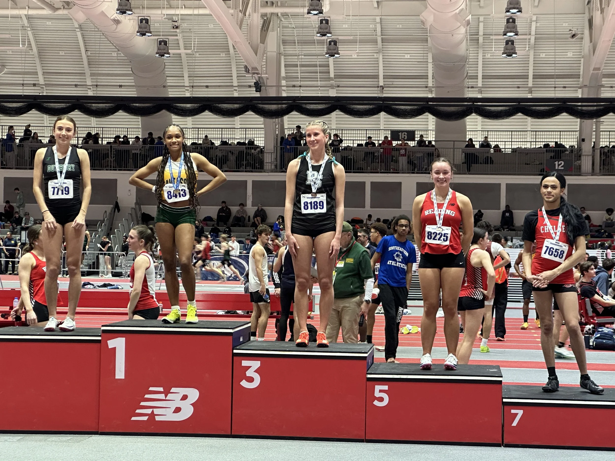 RMHS athlete Kamryn Encarnacao placed 5th in the 300m dash at the MIAA Division 3 State Track Championships.