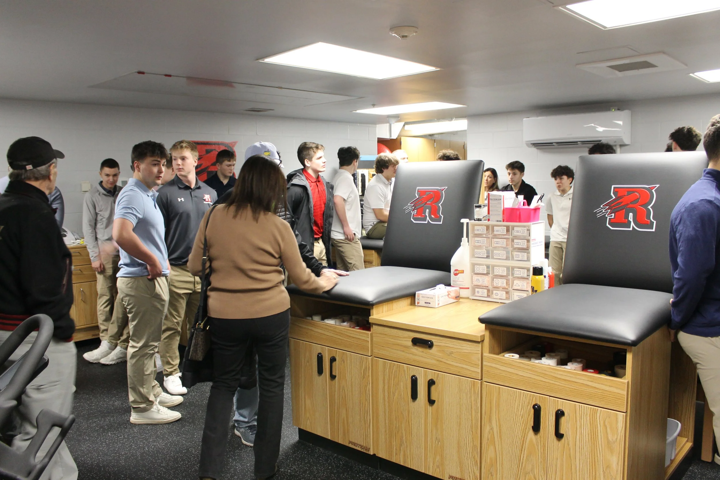 The upgraded training room supports student health, safety, and recovery with expanded and modernized resources.