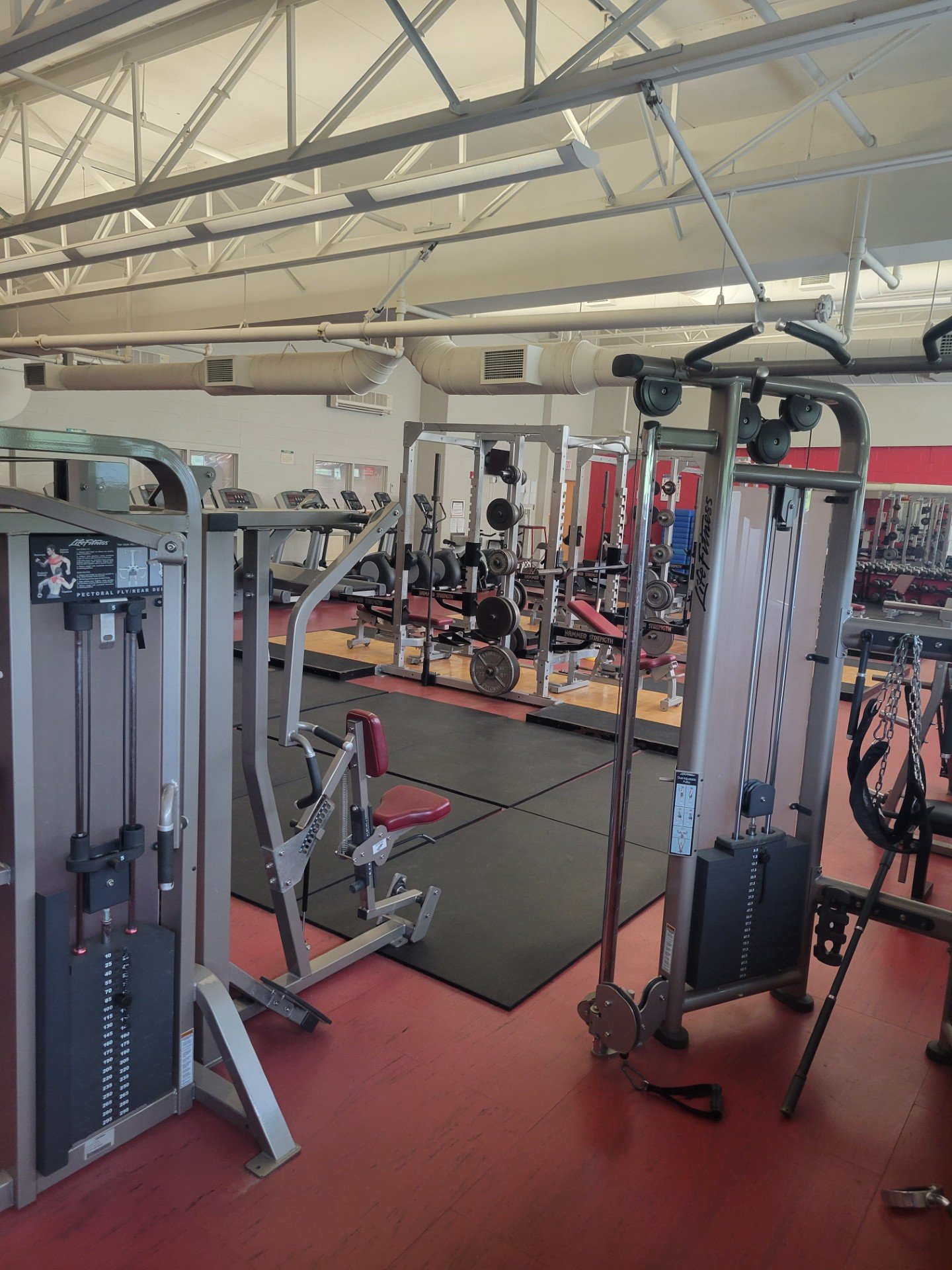 The RMHS weight room prior to renovation and equipment upgrades.