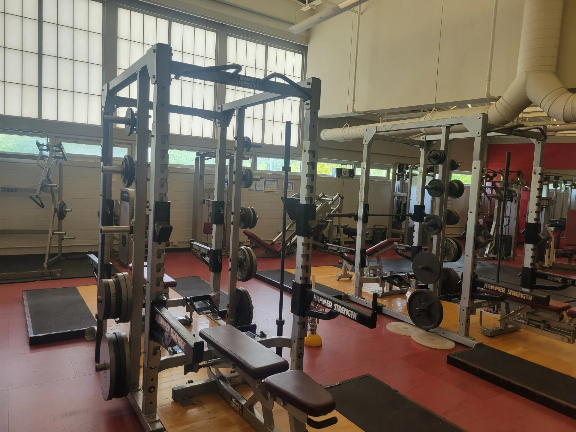 The fitness area as it appeared before the renovation project began.