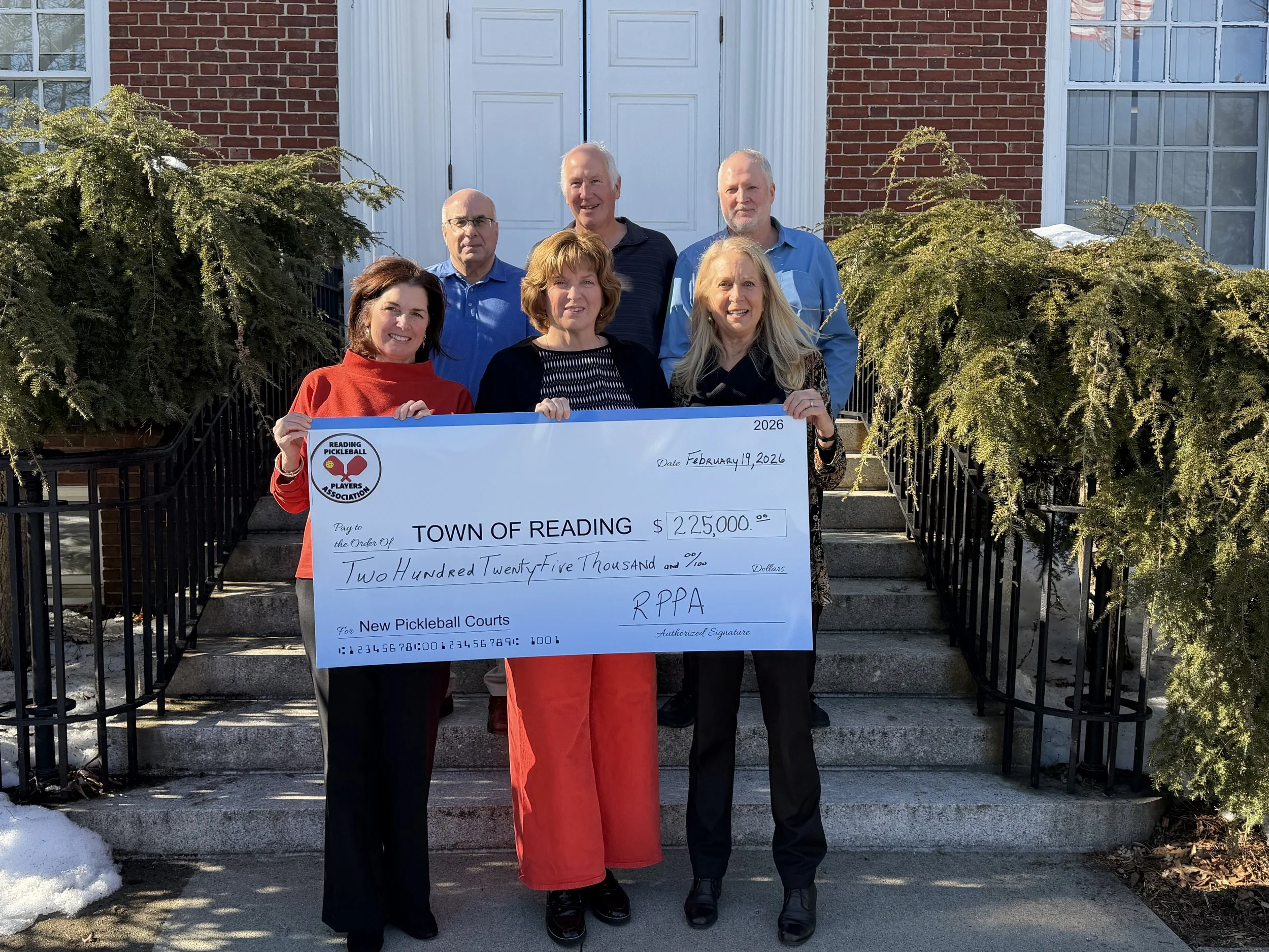 Reading Pickleball Players Association contributes $225,000 to Town of Reading for new pickleball courts