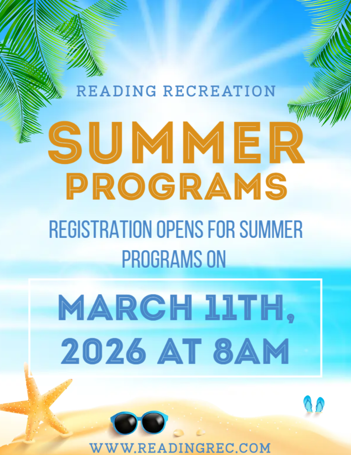 Reading Recreation Summer 2026 programs launch March 11