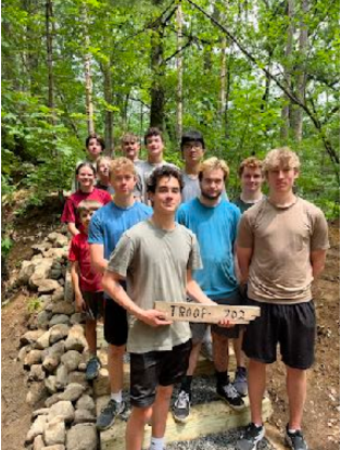 Reading Town Forest Trail Steps completed by Evan Audly.