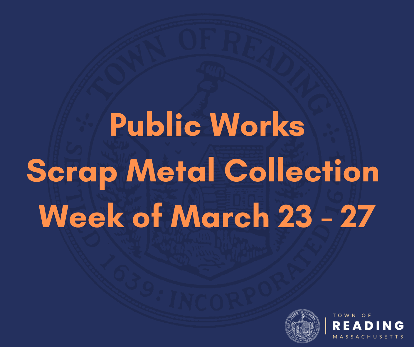 Scrap metal collection week set for March 23-27 in Reading