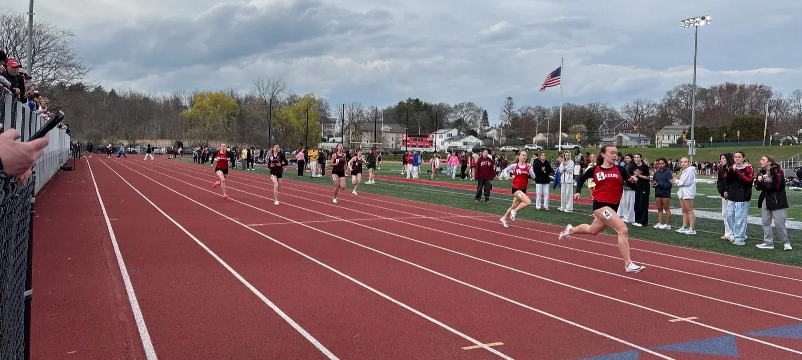 Reading Track Sweeps Belmont: Girls win 87-44, Boys win 93-43