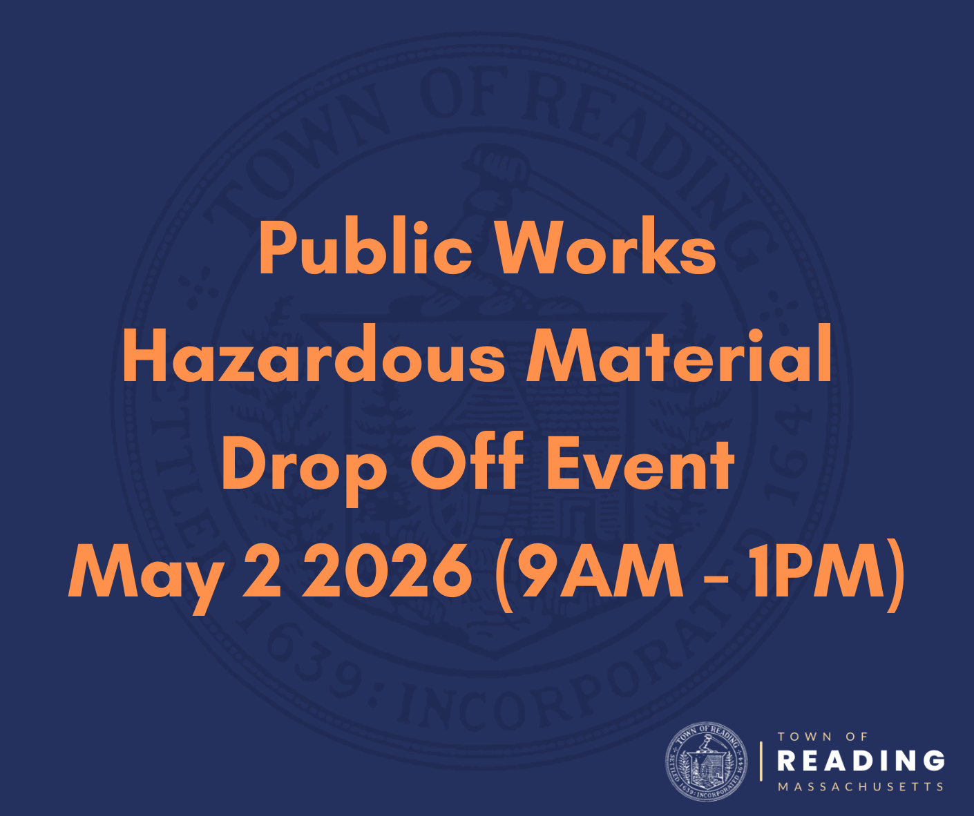 Household Hazardous Waste Collection Day set for May 2