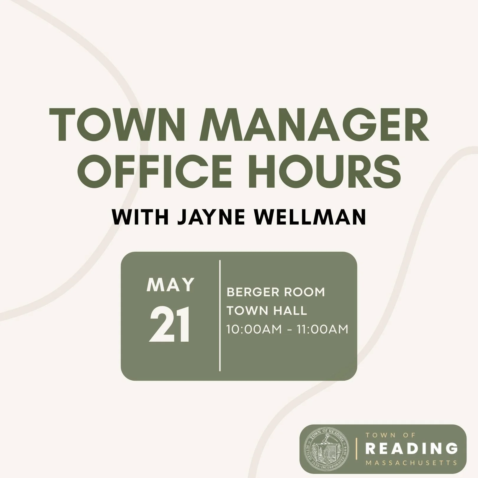 Office Hours with the Town Manager