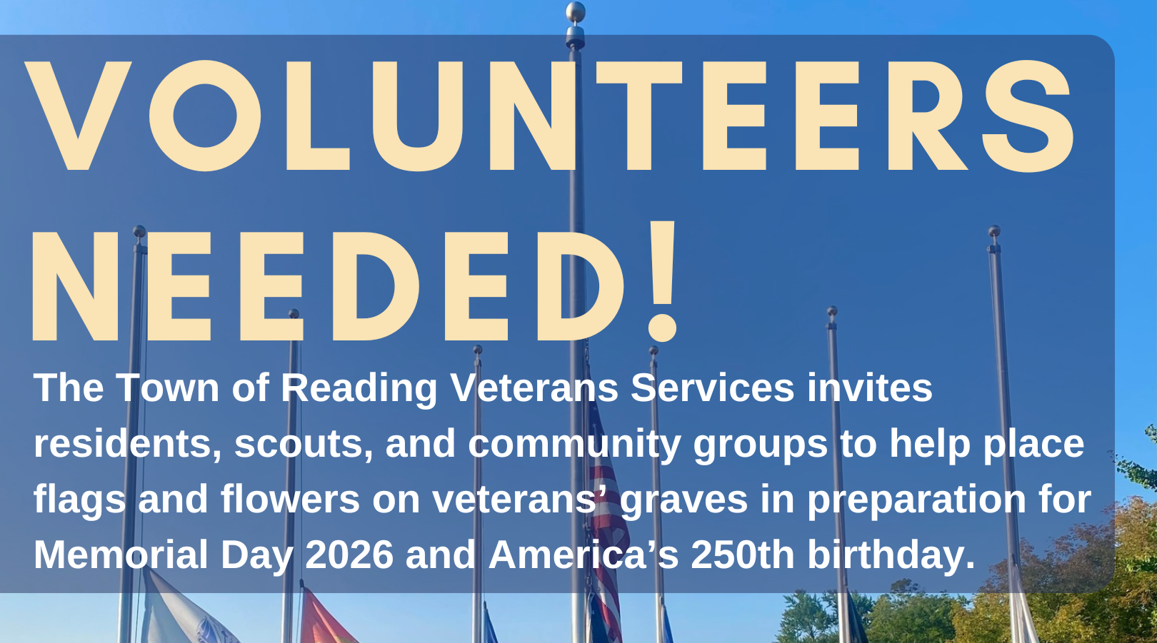 Volunteers invited to help honor veterans ahead of Memorial Day