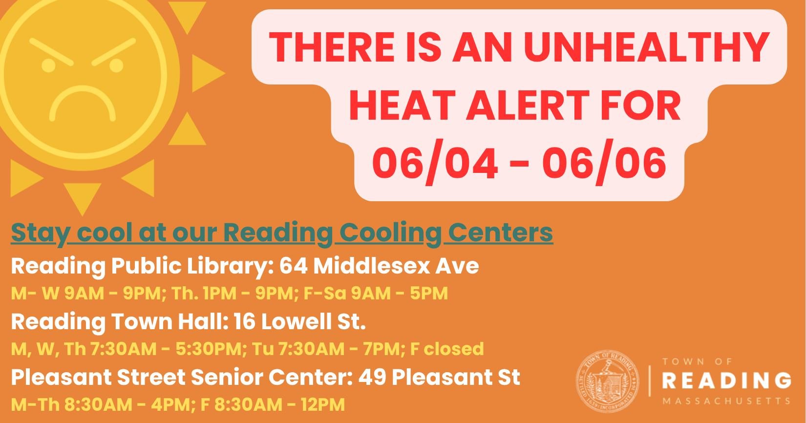 Unhealthy heat advisory in effect June 406: Reading Public Health Dept. urges residents to take precautions