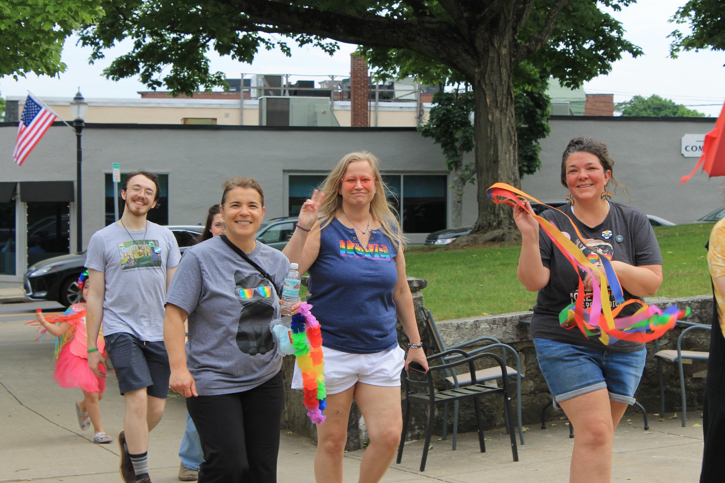 Attendees make their way around the Common during the Furry Walk.
