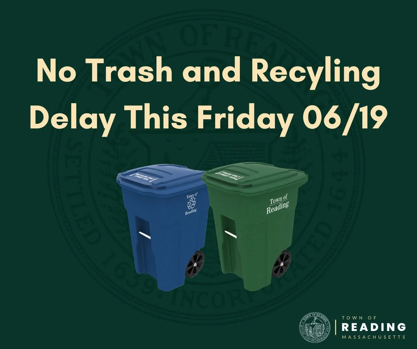 No holiday delay for trash and recycling this week