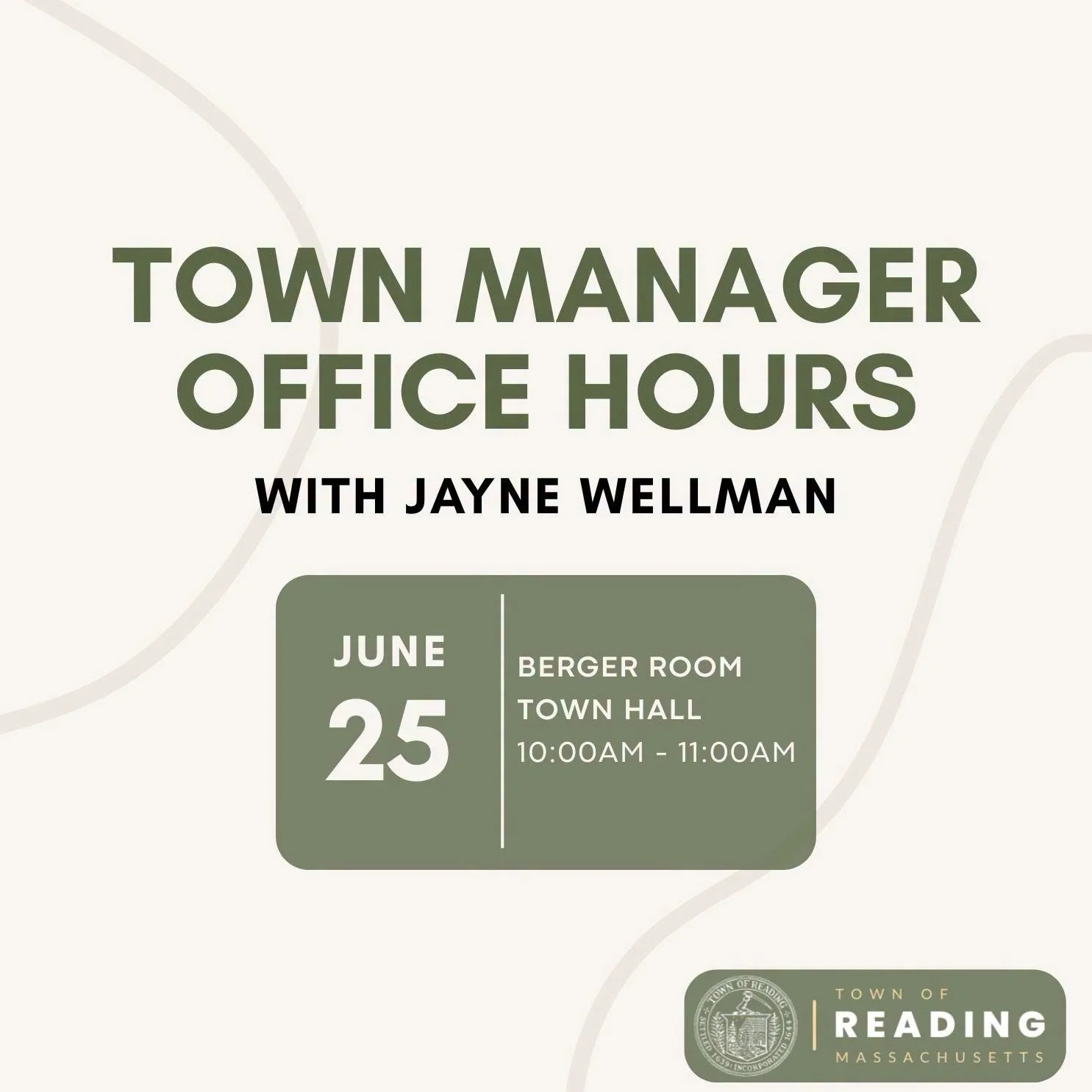 Office Hours with the Town Manager