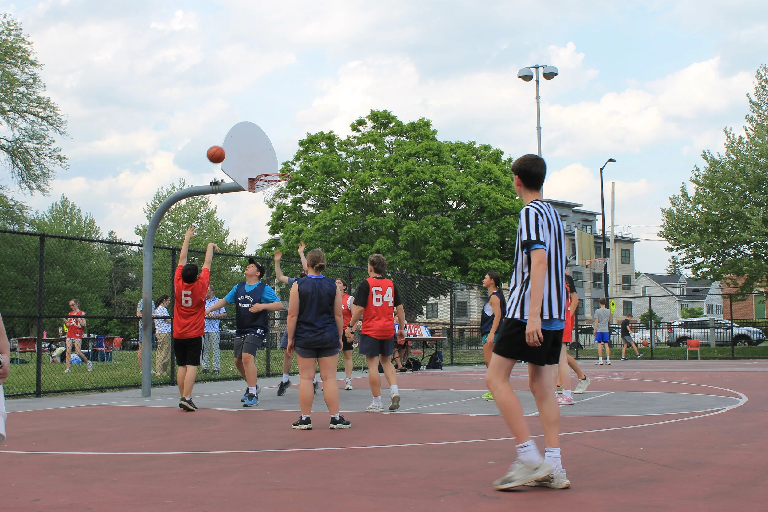 Reading athlete shoots the ball against Wilmington during their second round game.