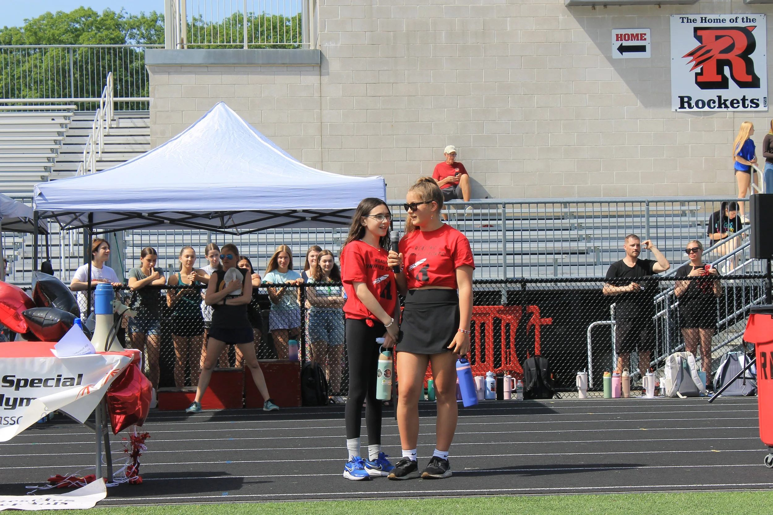 Two Coolidge students delivered the National Anthem during the opening ceremonies.
