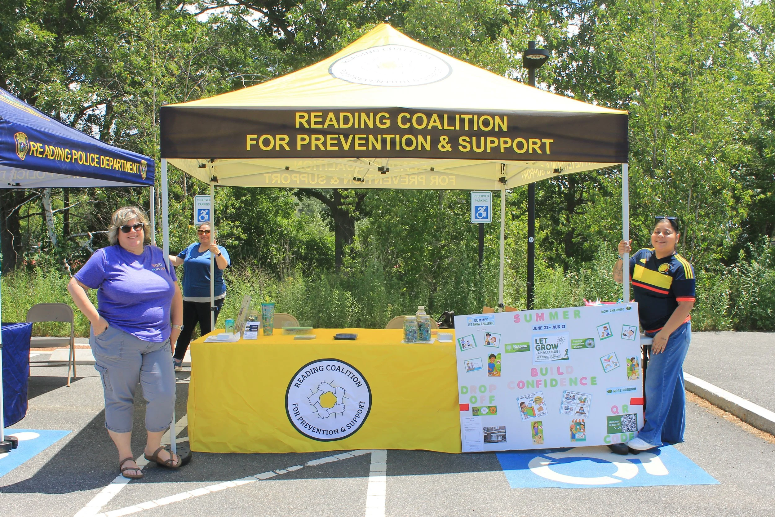 The Reading Coalition for Prevention &amp; Support and the Reading Police Department share resources with residents.