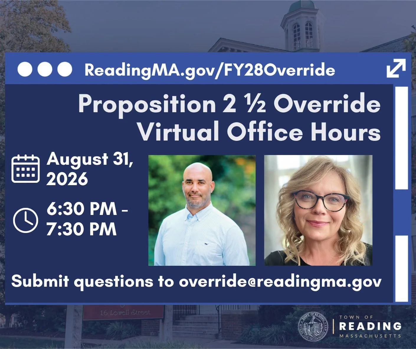 Town, schools to hold override Q&amp;A session August 31