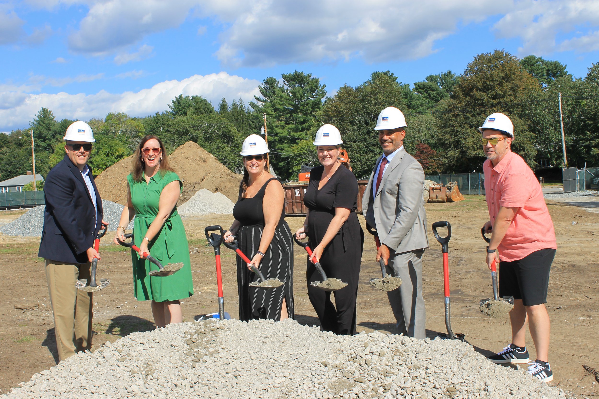 Members of the School Committee and Killam staff break ground for the new Killam Elementary School.