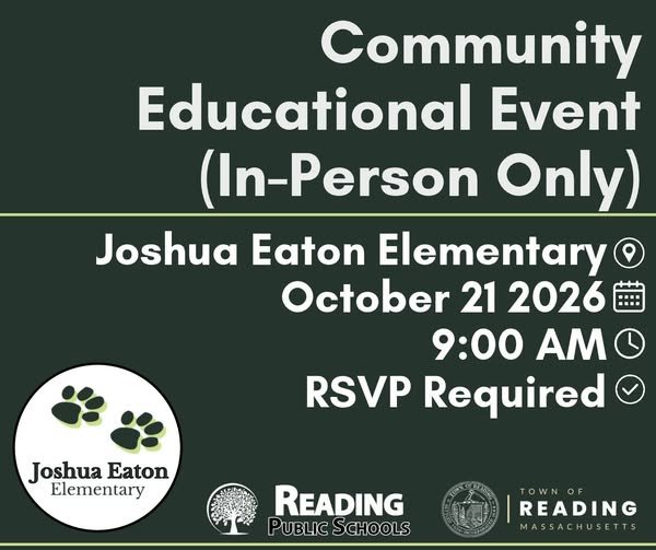 Joshua Eaton community event rescheduled to Oct. 21