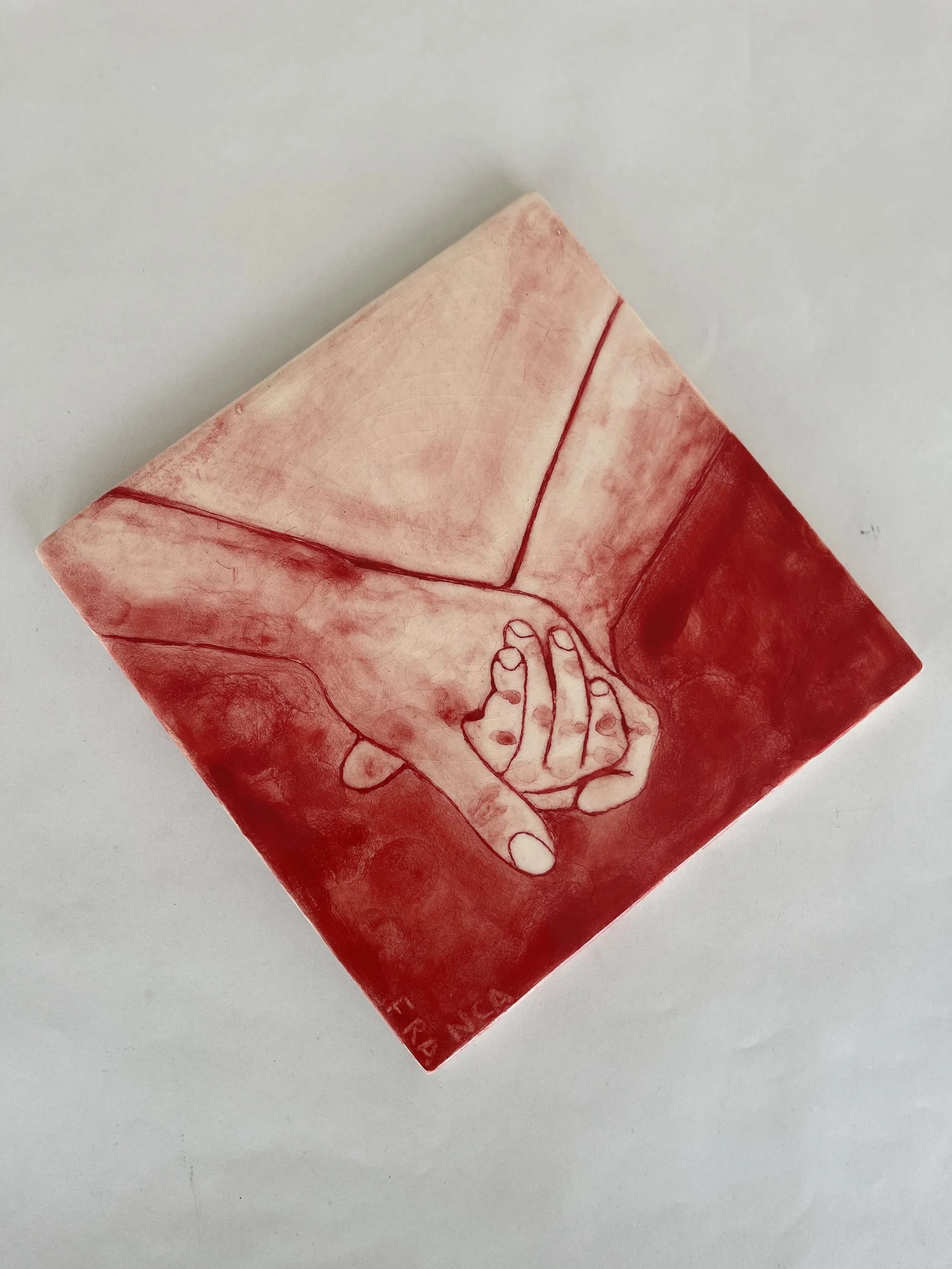 Manos agarradas (rojo)