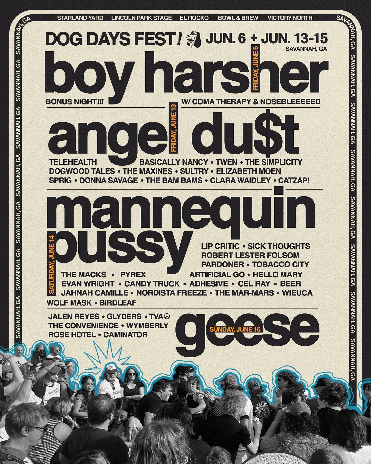 @themacksband will be at @dogdayspresents in Savannah, GA on Saturday, June 14. Tickets on sale this Friday, 2/19 at 10am EST at www.dogdayspresents.com.