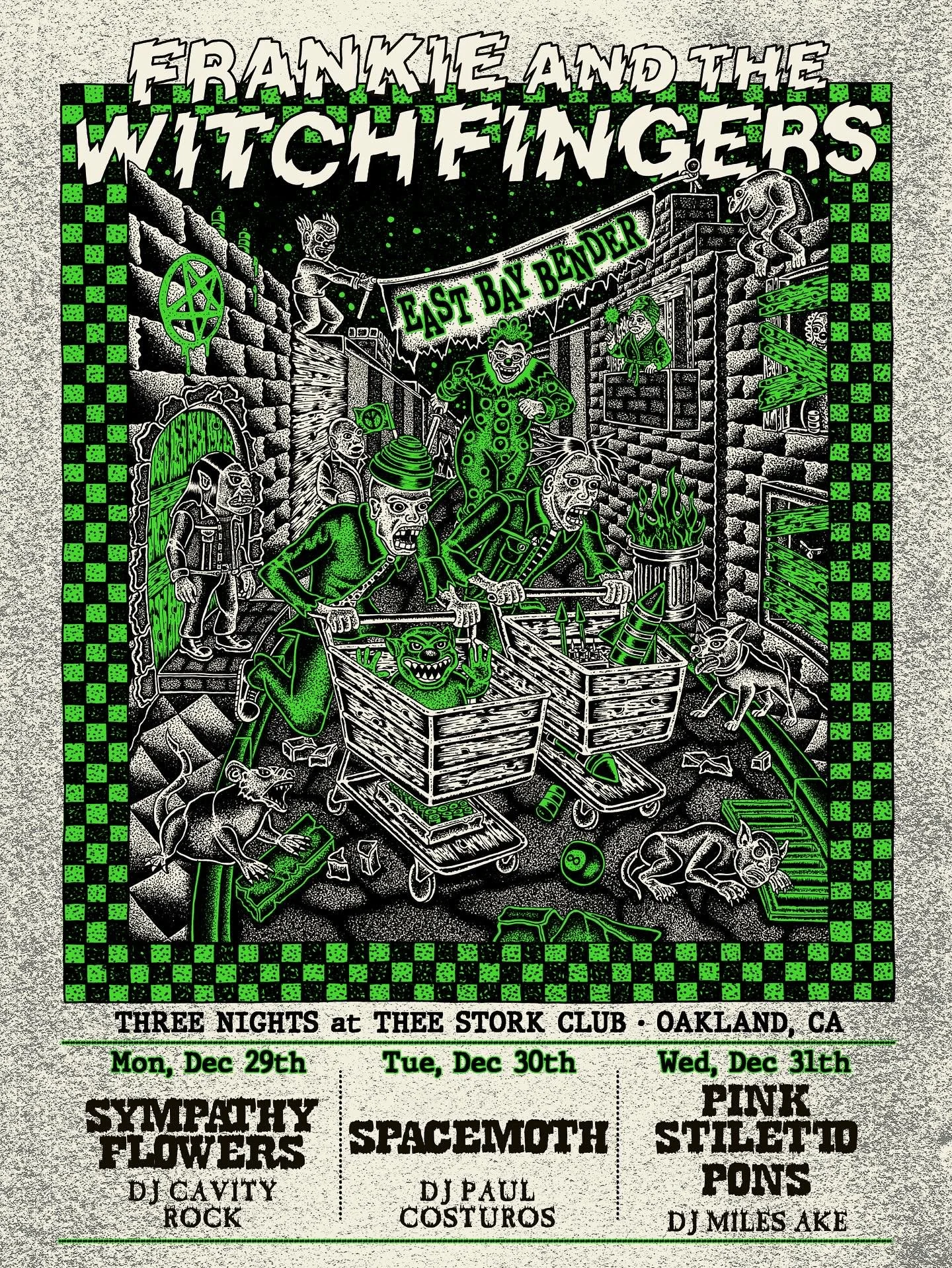 JUST ANNOUNCED: NEW YEARS EVE @pons_worldwide supporting @frankieandthewitchfingers in Oakland, CA @theestorkcluboakland with @itspinkstiletto and DJ Miles Ake. 

Tickets are on sale and will sell out. Do not hesitate.