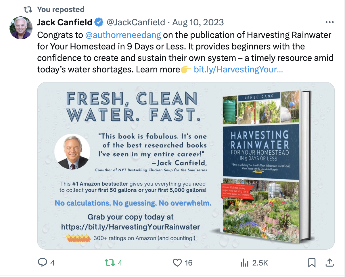 What Happened When Jack Canfield Tweeted My Book to His 1M+ Followers
