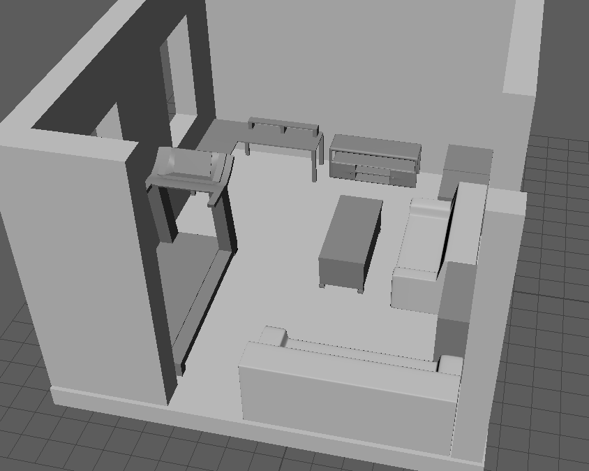 Front Room Option 1 - Autodesk Maya, 2025