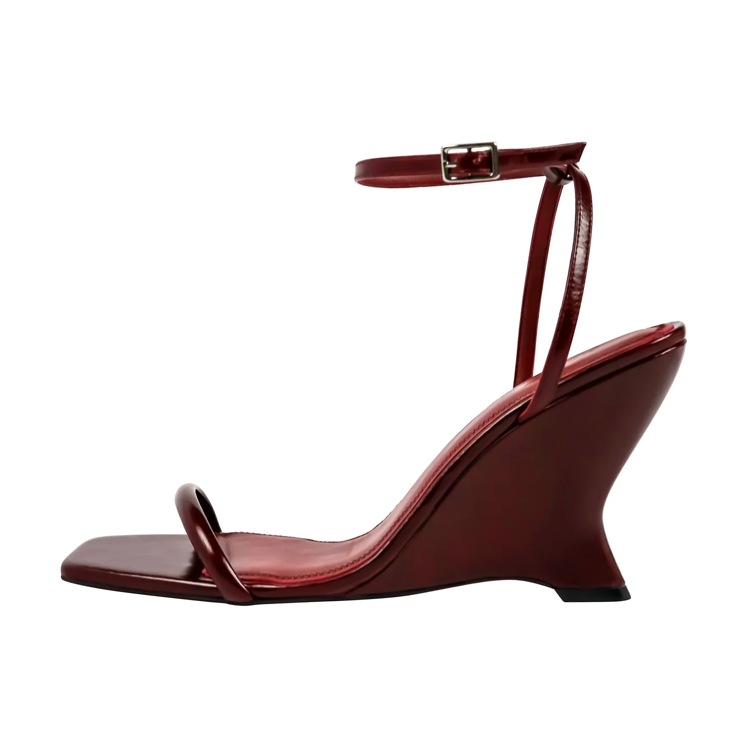 Sandales à Talons Hauts Laundry By Shelli Segal - Bordeaux à Lanières Avec Cristaux - Pointure 7.5 - Occasion