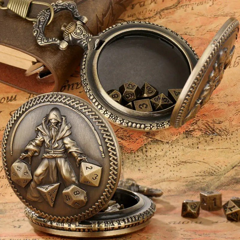 D&D dice in case