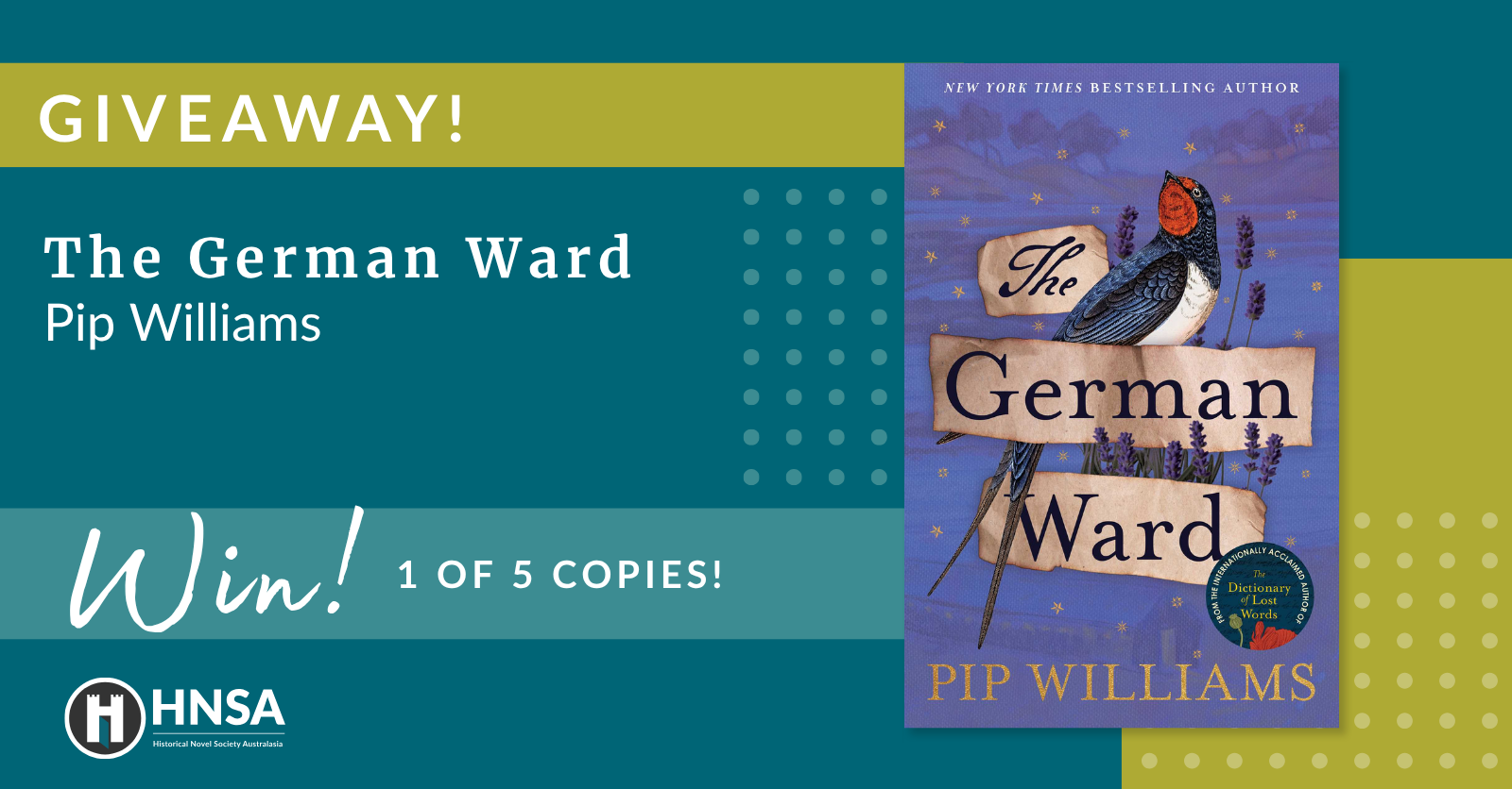 Giveaway - The German Ward by Pip Williams
