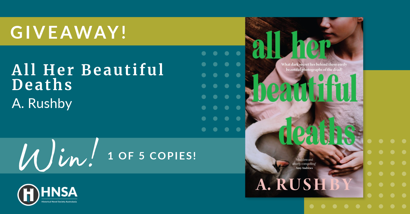 Giveaway - All Her Beautiful Deaths by A. Rushby