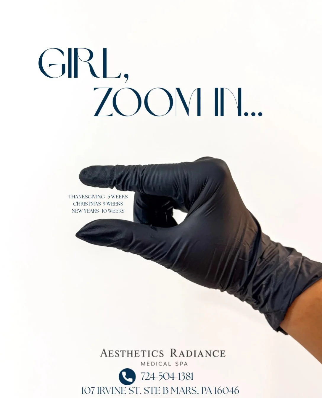 Girl, zoom in&hellip; the holidays are closer than you think. ✨

Thanksgiving is 5 weeks away, Christmas is 9, and New Year&rsquo;s is 10. If you&rsquo;ve been thinking about Botox, filler, or a little refresh before the holiday season, now is the ti