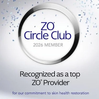 ZO Circle Club 2026 Member badge recognizing as a top ZO Provider for skin health restoration.