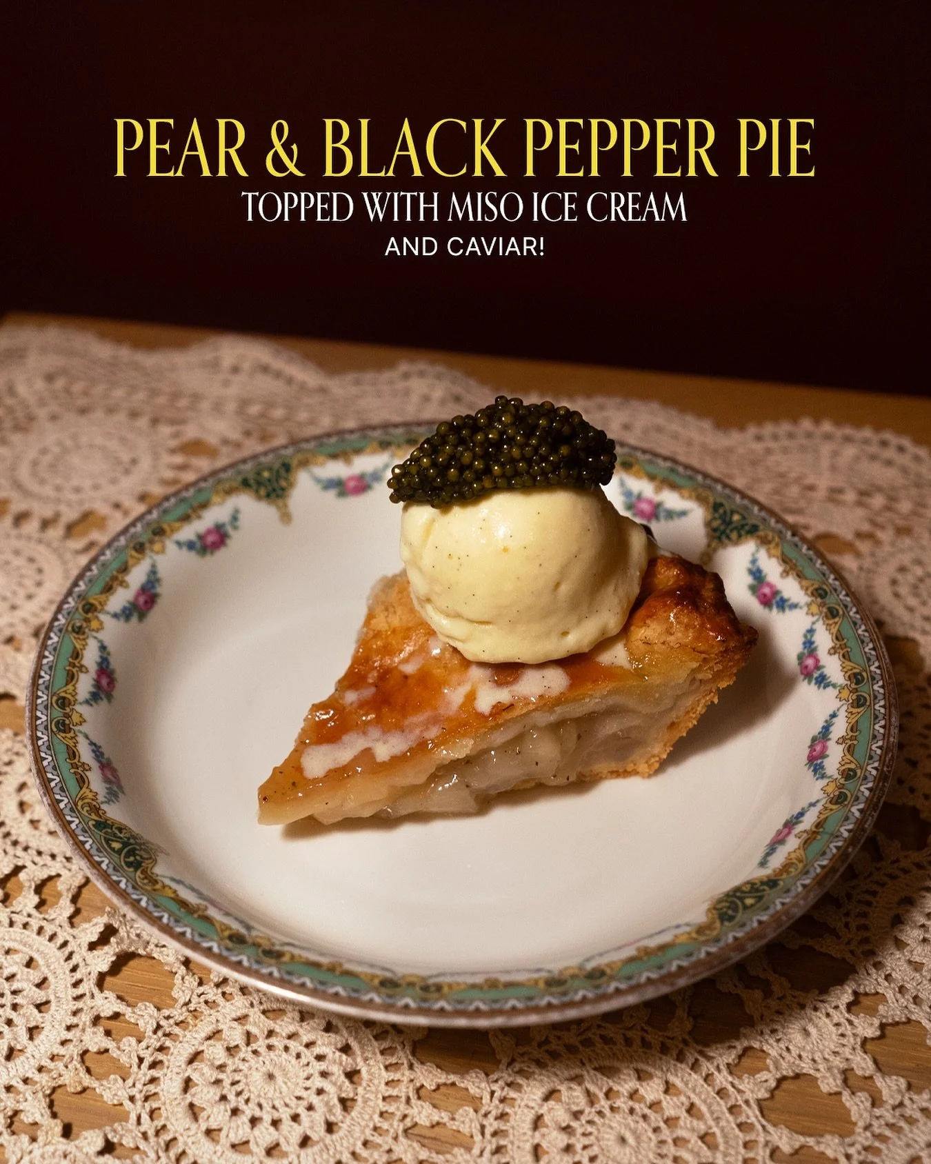 How do you like your pie? With or without caviar? 👀

You can bump up anything on the menu if you&rsquo;re feeling bold. We dare you!
