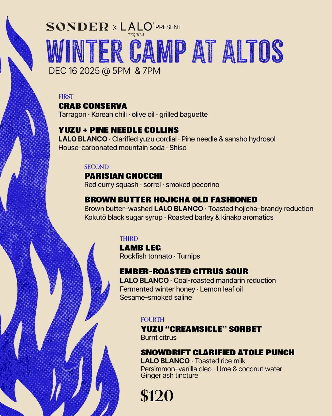 @sonderdtsa and @lalospirits are coming together to present ❄️ WINTER CAMP AT ALTOS ❄️ Reserve your seat now for Winter Camp at Altos on December 16, a curated tasting experience presented exclusively at @sonderdtssa. Join us on a flavor trek that fe
