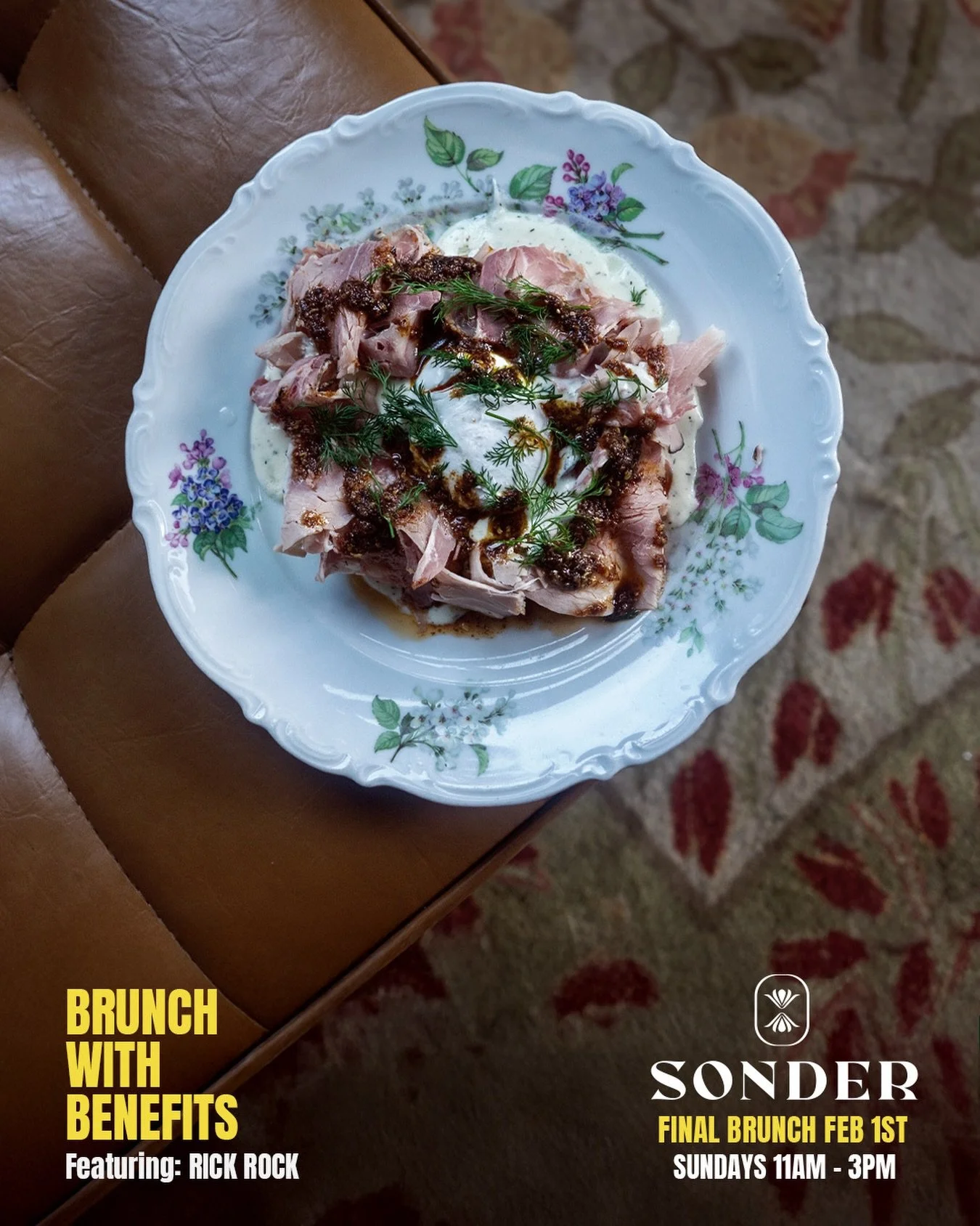 Have you heard? We serve brunch and tunes! This week we&rsquo;re featuring @rickrocktho 

Have you also heard? We&rsquo;re ending it to make room for SUNDAY DINNER service. 

So catch us on Sundays for the next 3 weeks because these flavors are going