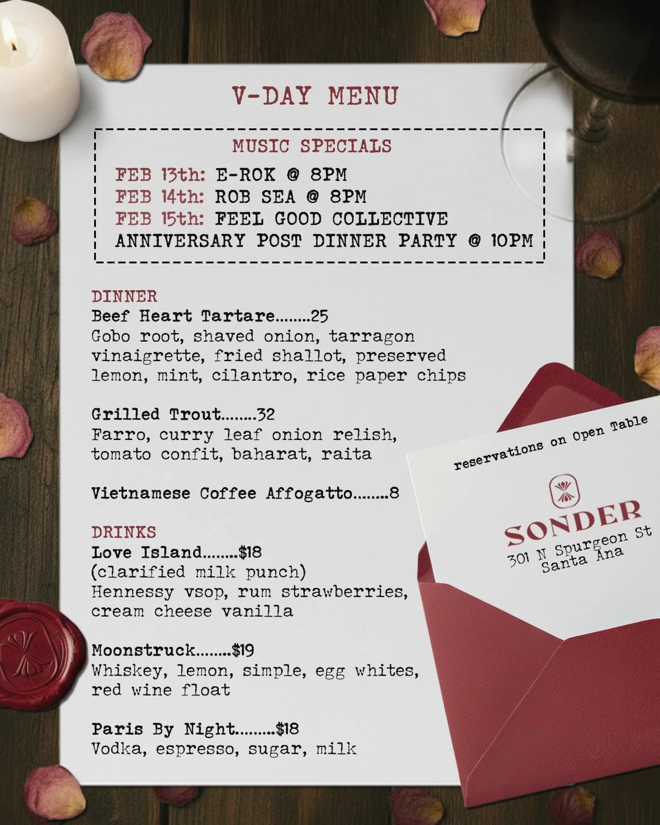 Love, vinyl, and late nights. 💌

We&rsquo;re stretching Valentine&rsquo;s Day into a full weekend. Whether you&rsquo;re celebrating with a loved one or with friends, we hope to celebrate it all with you!
 Feb 13: @djerok at 8PM Feb 14: @dj_robsea at