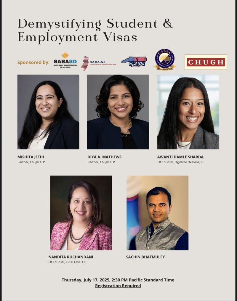 SABA-San Diego's Virtual Panel: Demystifying Student & Employment Visas