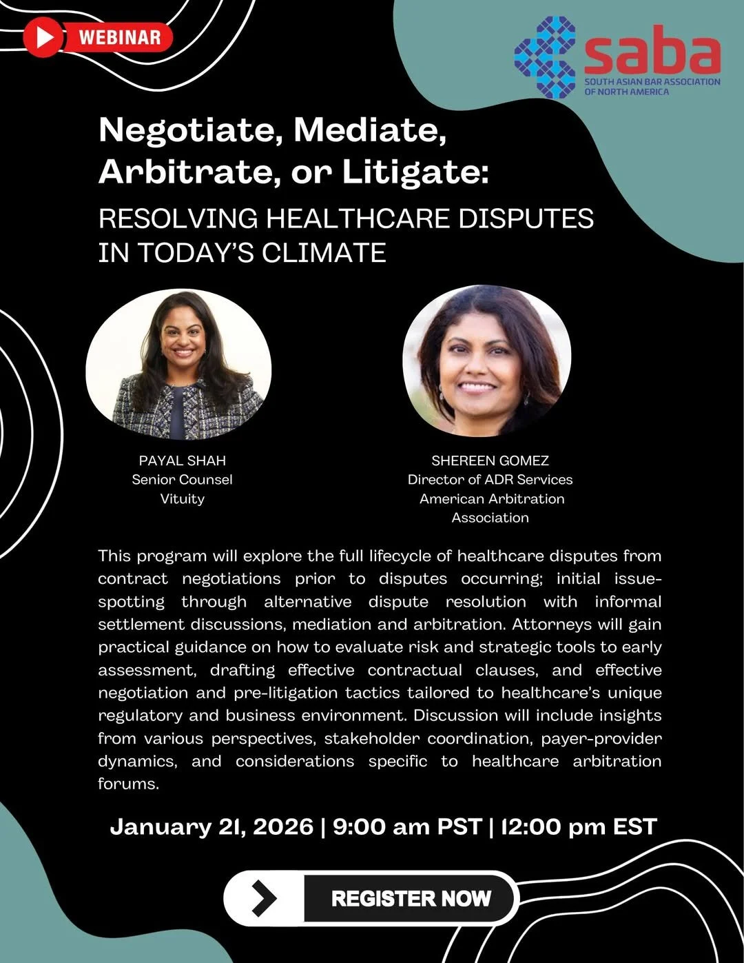 Resolving Healthcare Disputes (SABA-NA Webinar)