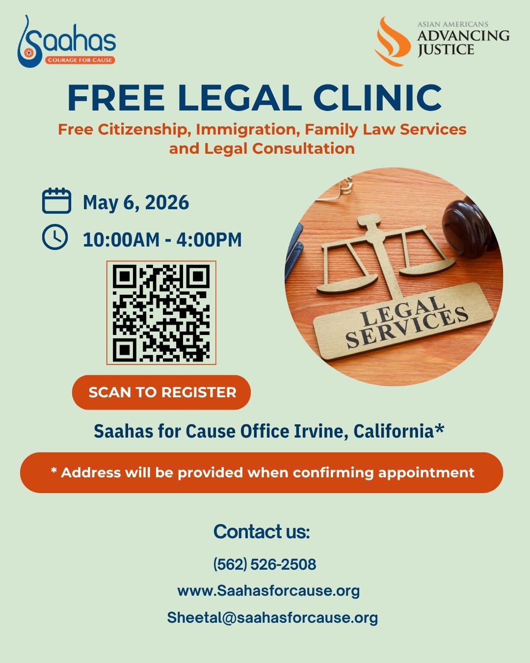 SAHAAS Free Legal Clinic