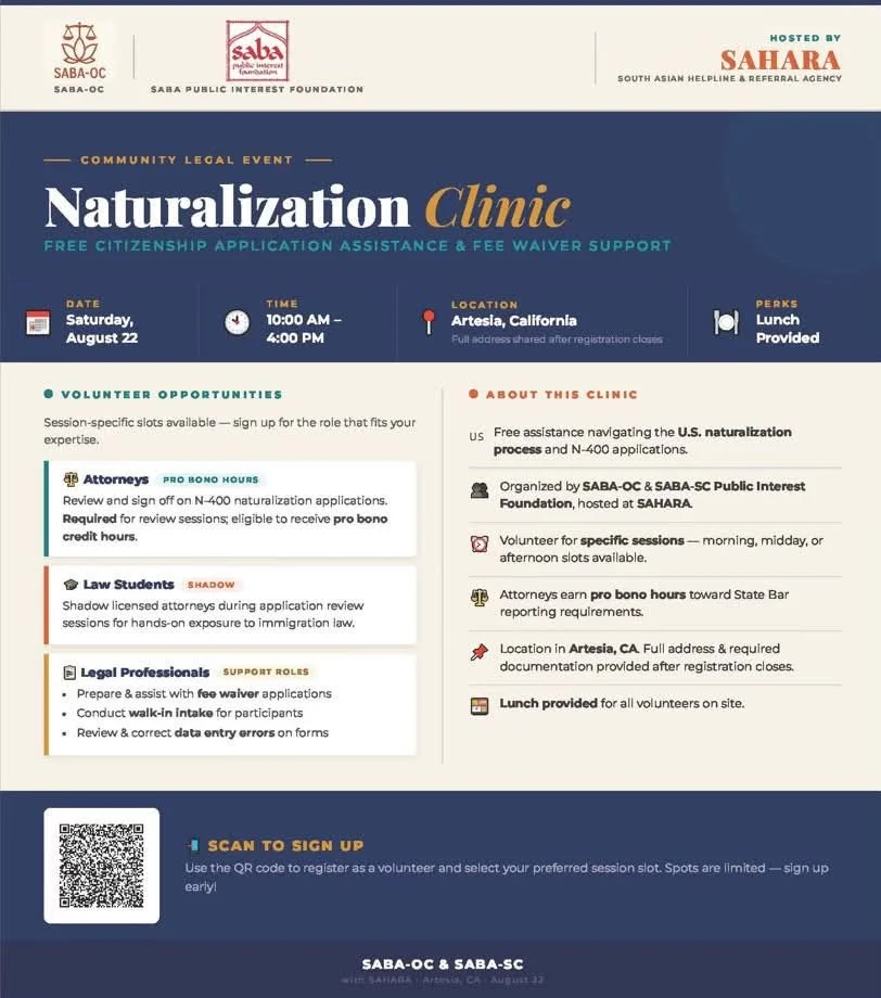 Naturalization Clinic (with SABA-OC)