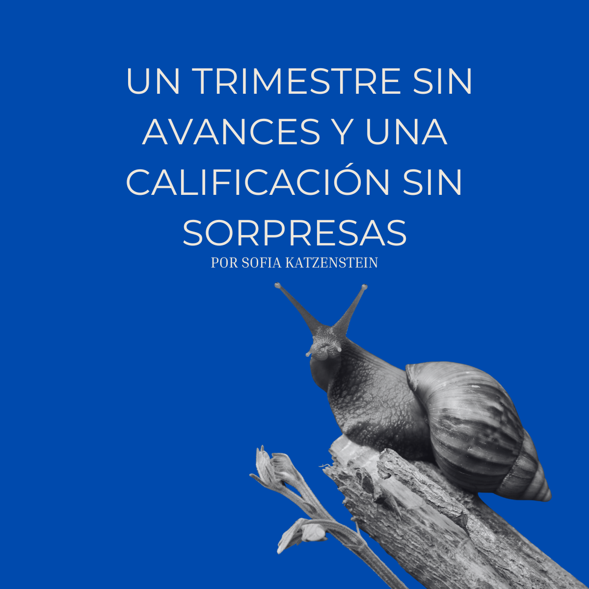 Un trimestre sin avances y una calificación sin sorpresas